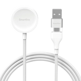 Smartline Apple Watch Charger with 2-in-1 USB-A & USB-C - 1m - White
