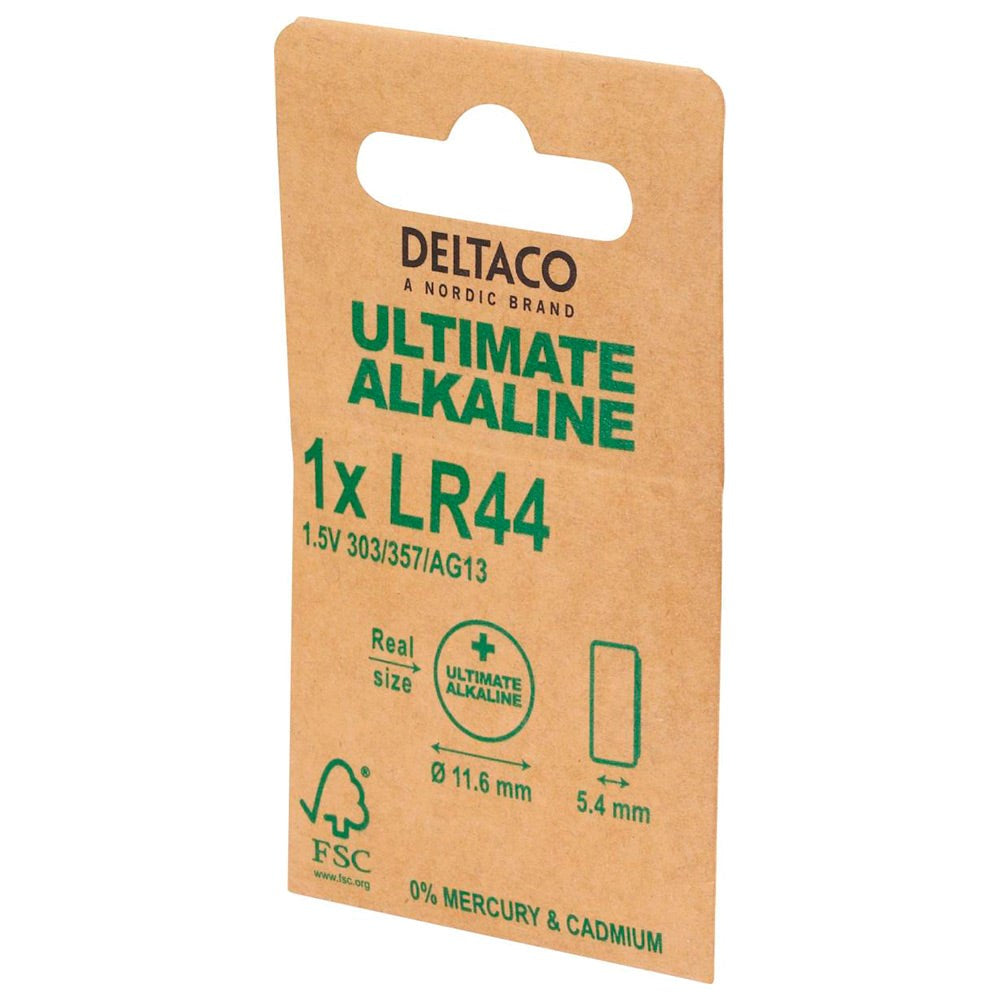 Deltaco Alkaline 1 x LR44 Button Cell Batteries