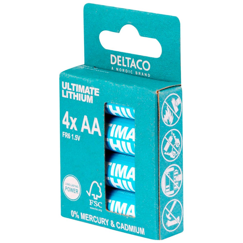 Deltaco Lithium 4 x AA Batteries