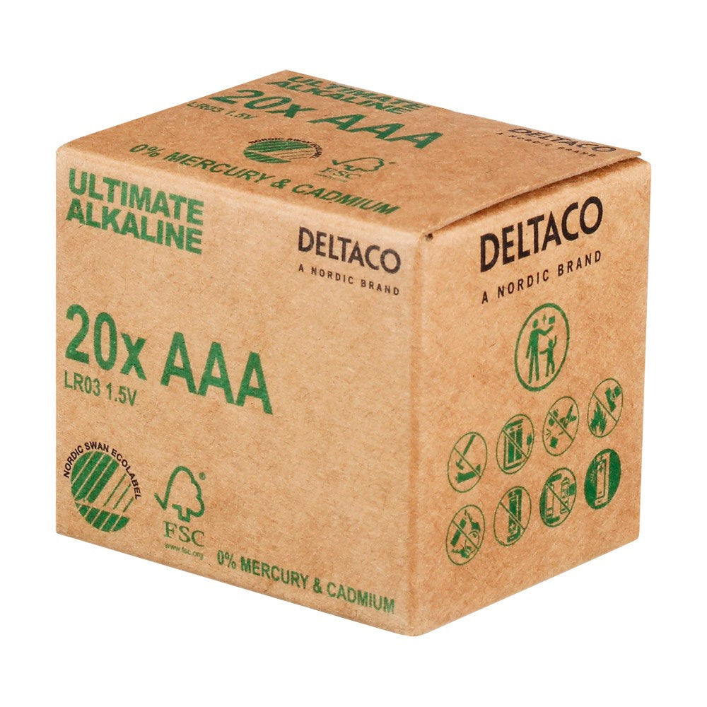 Deltaco Ultimate Alkaline 20 x AAA Batteries