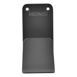 Deltaco Cable Holder for Wall with Screws - Black