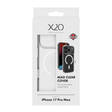 X2O iPhone 17 Pro Max Mag Clear Case - MagSafe Compatible - Transparent