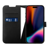 X2O iPhone 17 Pro Max Classic Wallet Flip Case - Card Holder & Stand Function - Black