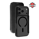 X2O iPhone 17 Pro Mag Wallet Flip Case with Card holder - Black