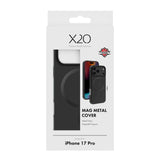 X2O iPhone 17 Pro Mag Metal Case - MagSafe Compatible - Black