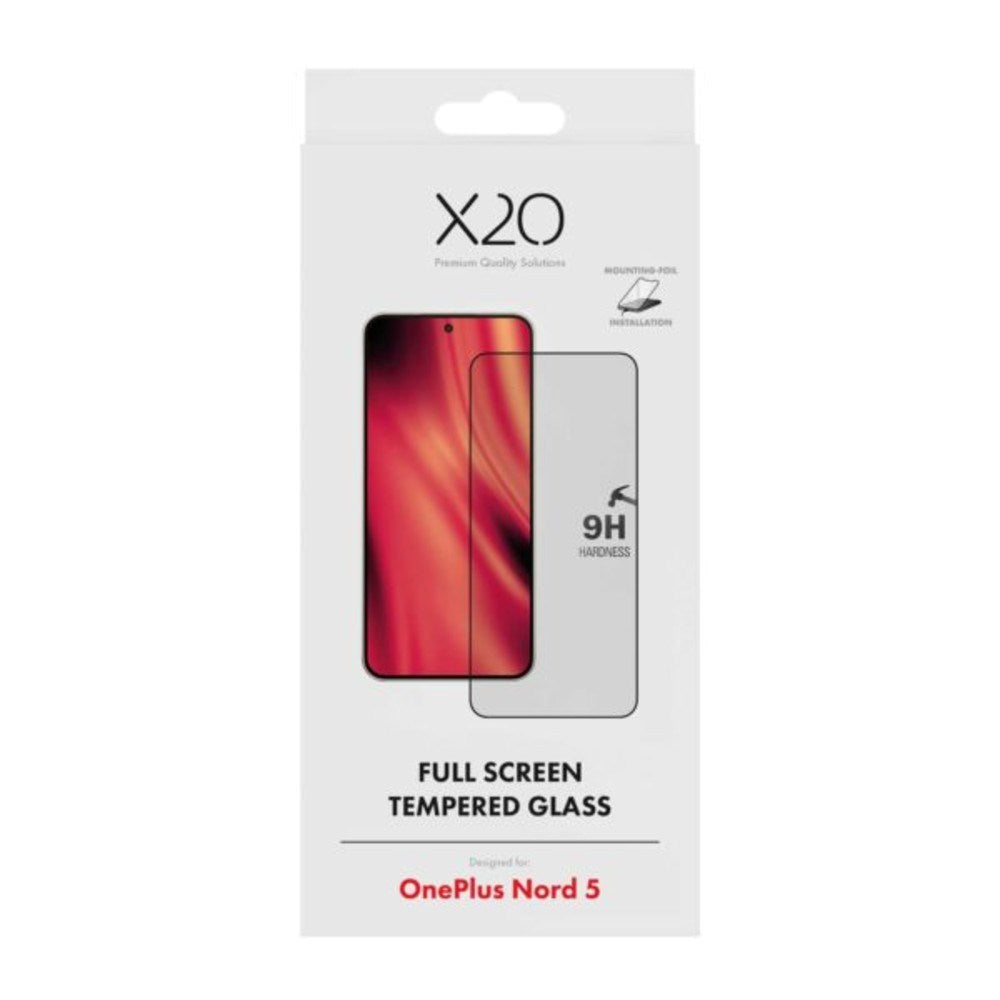 OnePlus Nord 5 / 15R X2O 9H Full Fit Tempered Screen Protector Glass - Transparent