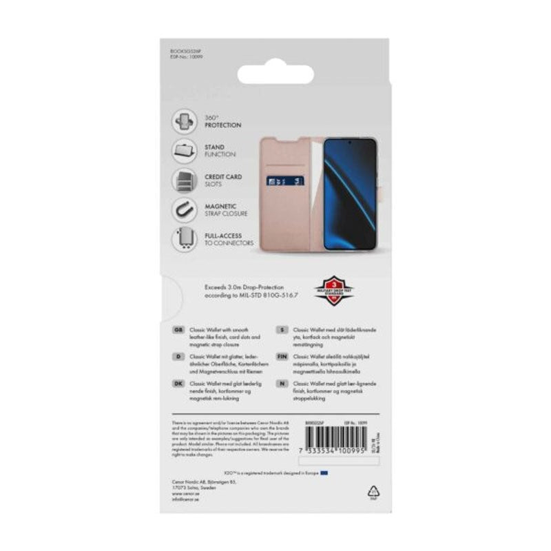 Samsung Galaxy S26 X2O Classic Wallet Flip Case - Rose Gold