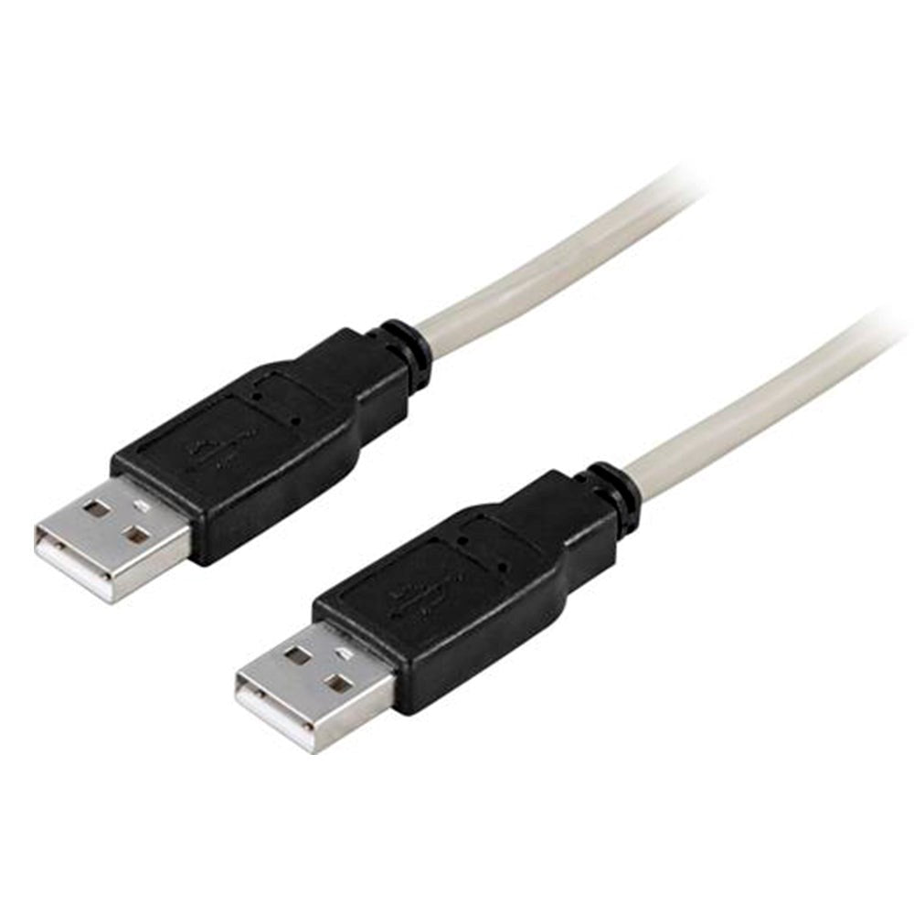 Deltaco USB-A 2.0 to USB-A 2.0 Cable - 1 m. - Black