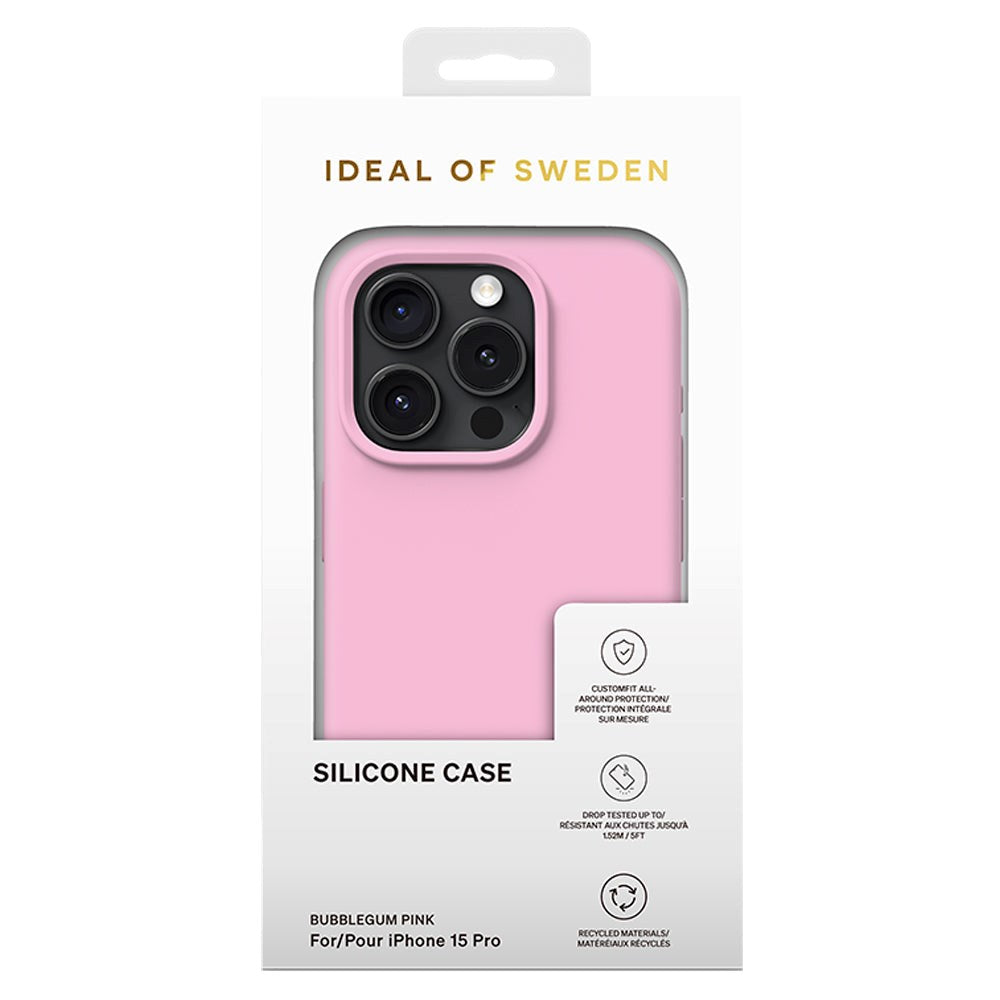 iDeal Of Sweden iPhone 15 Pro Silicone Case - Bubblegum Pink