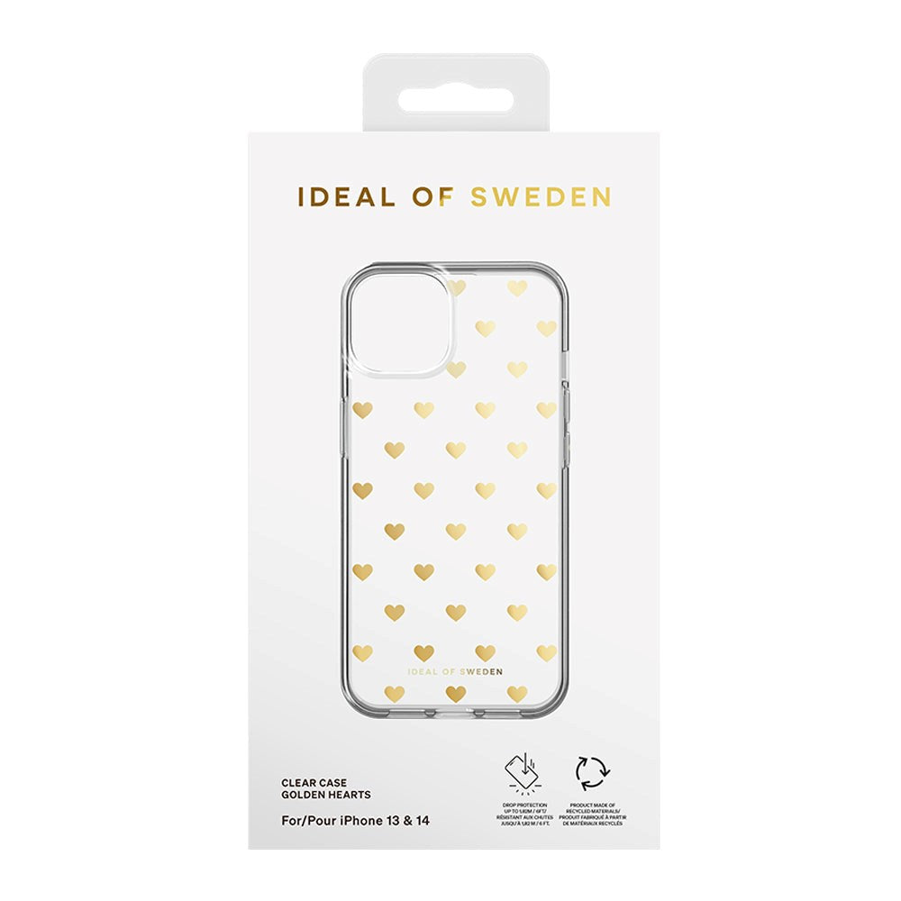 iDeal Of Sweden Clear Case for iPhone 14 / 13 - Golden Hearts