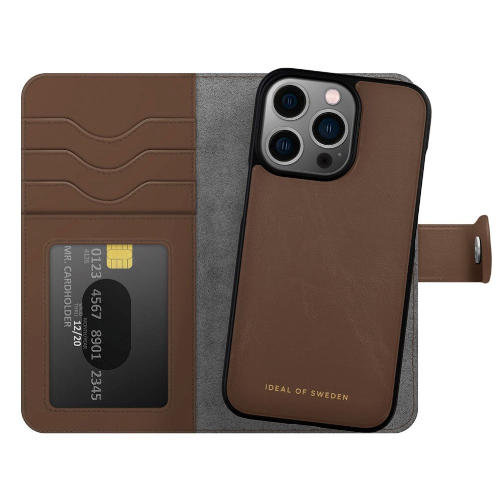 iDeal Of Sweden iPhone 14 Pro Magnet Wallet+ Case - Brown