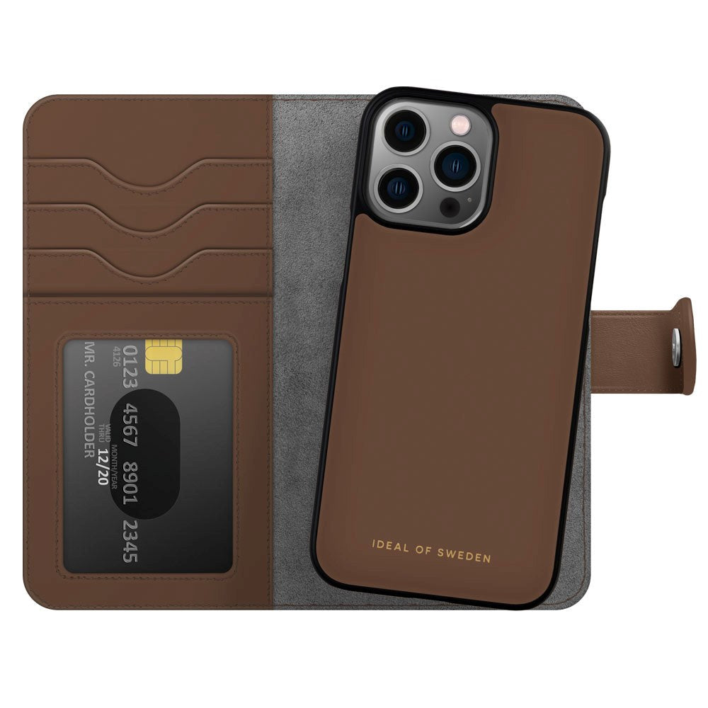 iDeal Of Sweden iPhone 14 Pro Max Magnet Wallet+ Case - Brown