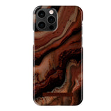 iDeal Of Sweden iPhone 12 / 12 Pro Fashion Case Dark Amber Marble