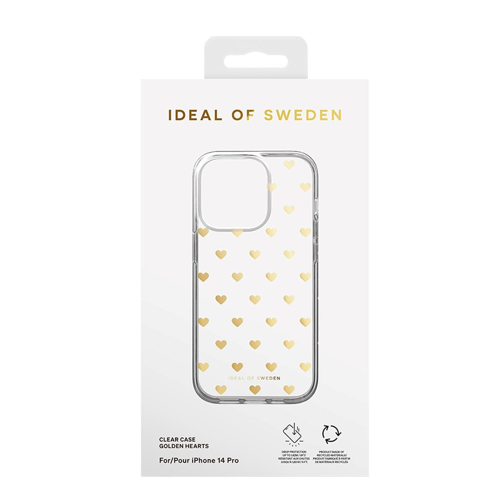 iDeal Of Sweden Clear Case for iPhone 14 Pro - Golden Hearts