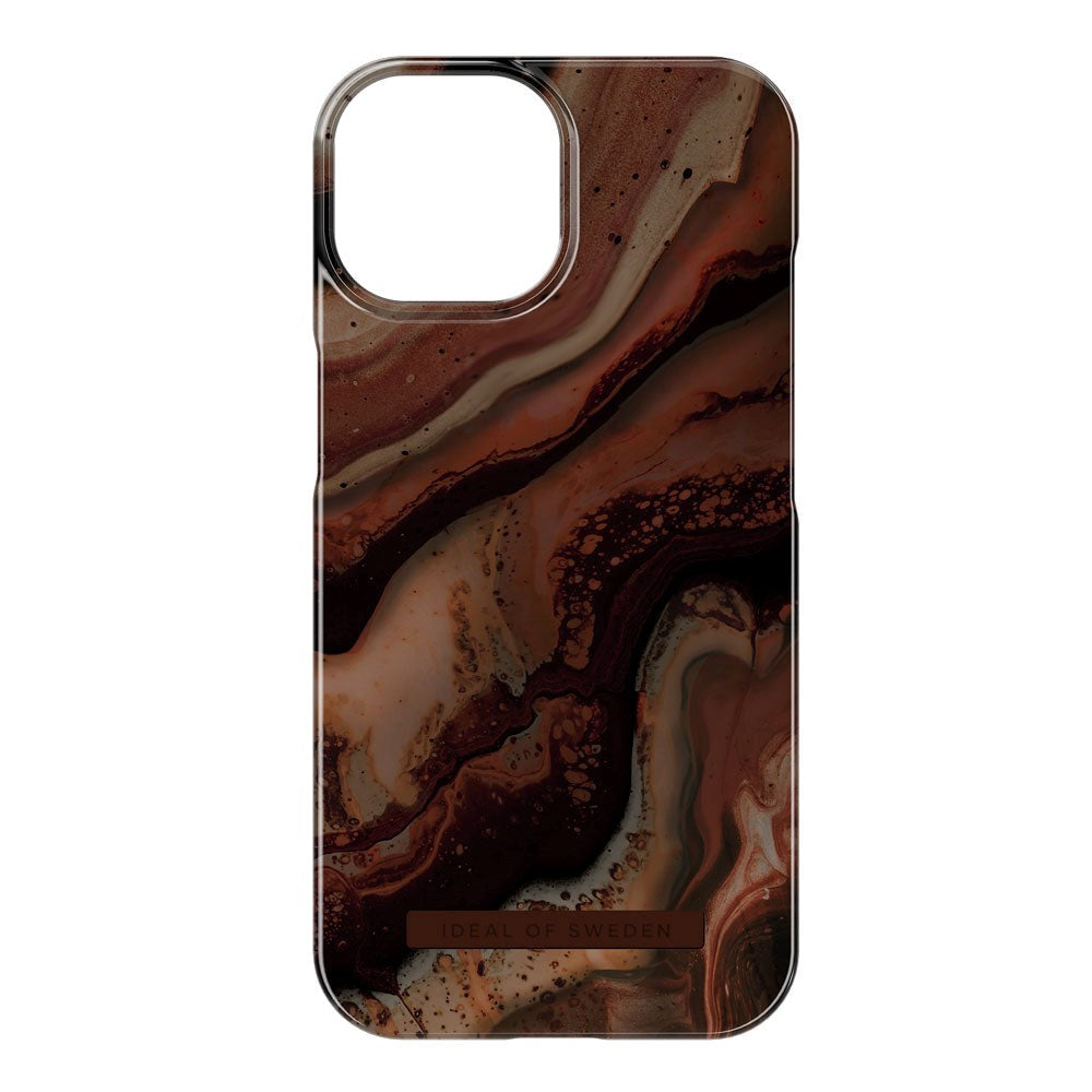 iPhone 15 iDeal Of Sweden Fashion Case - Dark Amber Marble