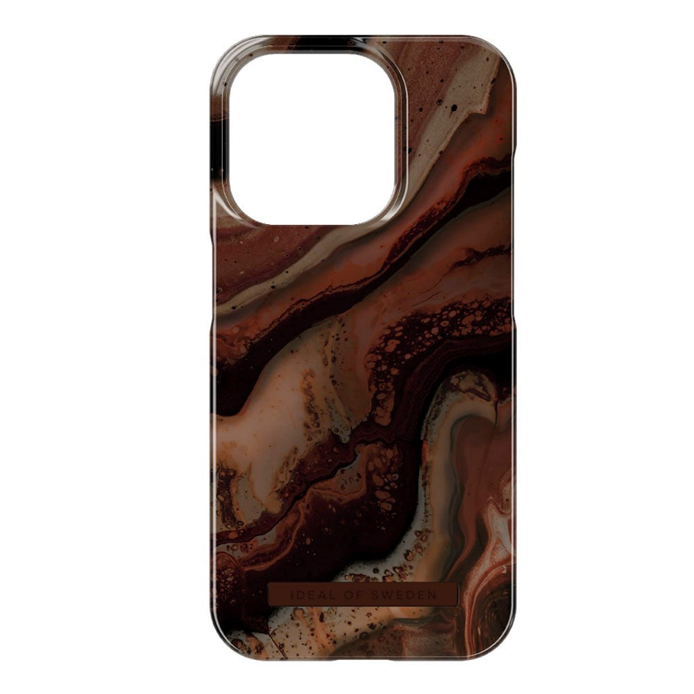 iDeal Of Sweden iPhone 15 Pro Fashion Case - Dark Amber Marble