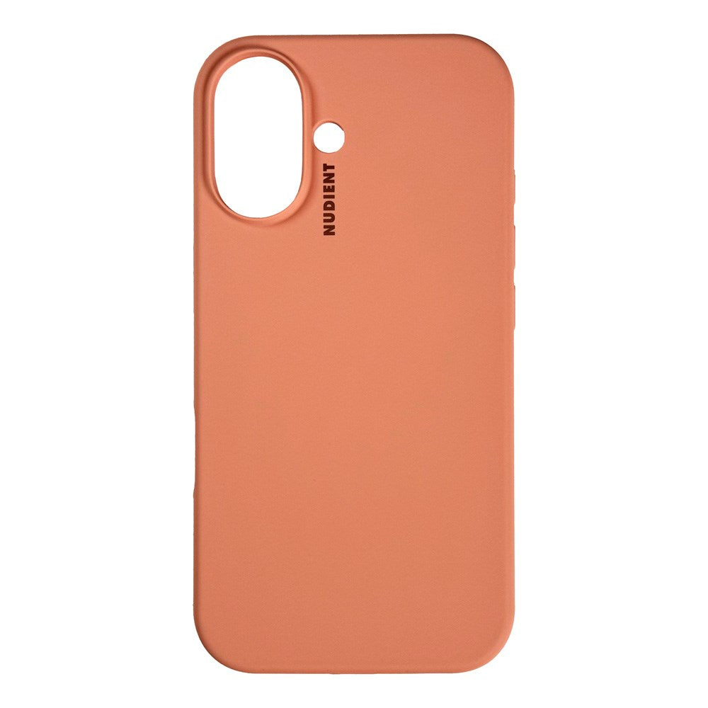 Nudient iPhone 16 Base Silicone Case - Peach Orange