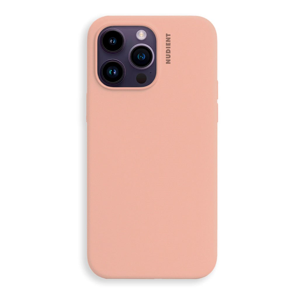 Nudient iPhone 14 Pro Base Silicone Case - Peach Orange