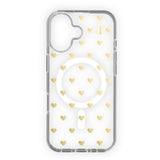 iDeal Of Sweden Clear Case for iPhone 16 - MagSafe Compatible - Golden Hearts