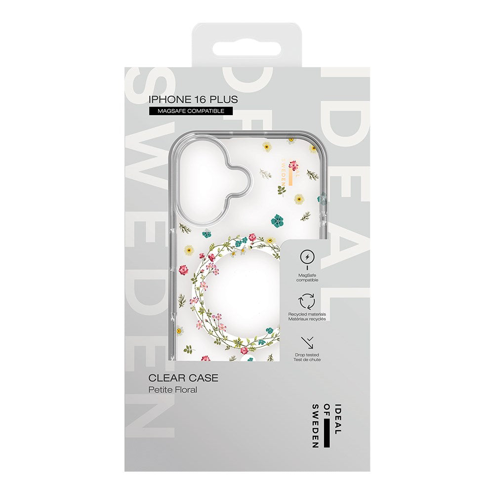 iDeal Of Sweden Clear Case for iPhone 16 Plus - MagSafe Compatible - Petite Floral