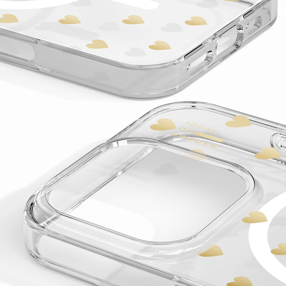 iDeal Of Sweden Clear Case for iPhone 16 Pro Max - MagSafe Compatible - Golden Hearts