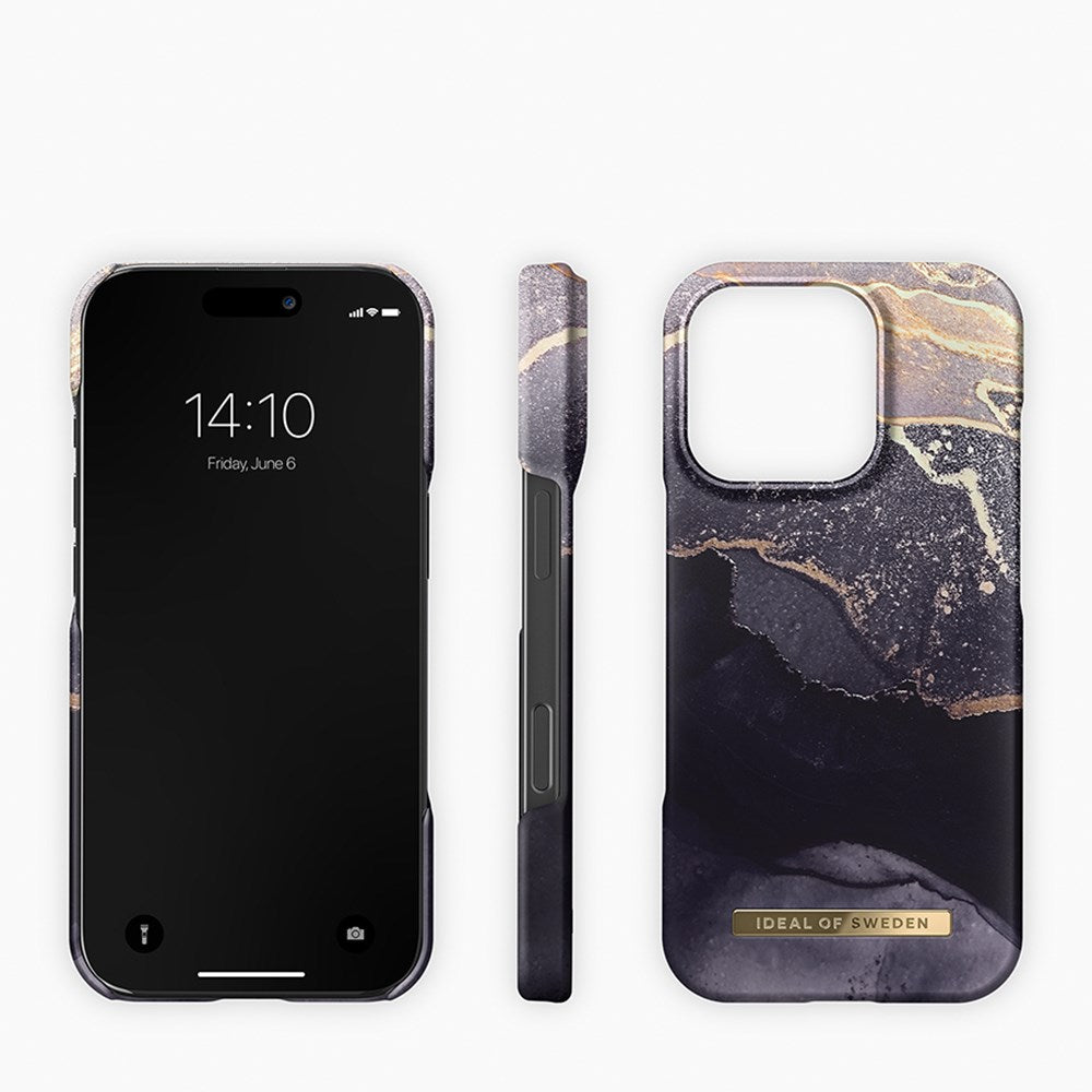 iDeal Of Sweden iPhone 16 Pro Fashion Case - MagSafe Compatible - Golden Twilight Marble