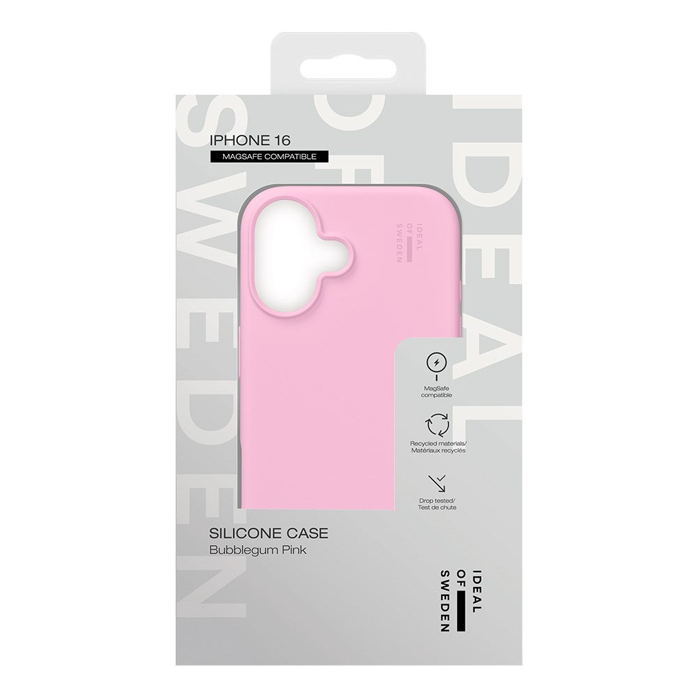 iDeal Of Sweden iPhone 16 Silicone Case - MagSafe Compatible - Bubble Gum