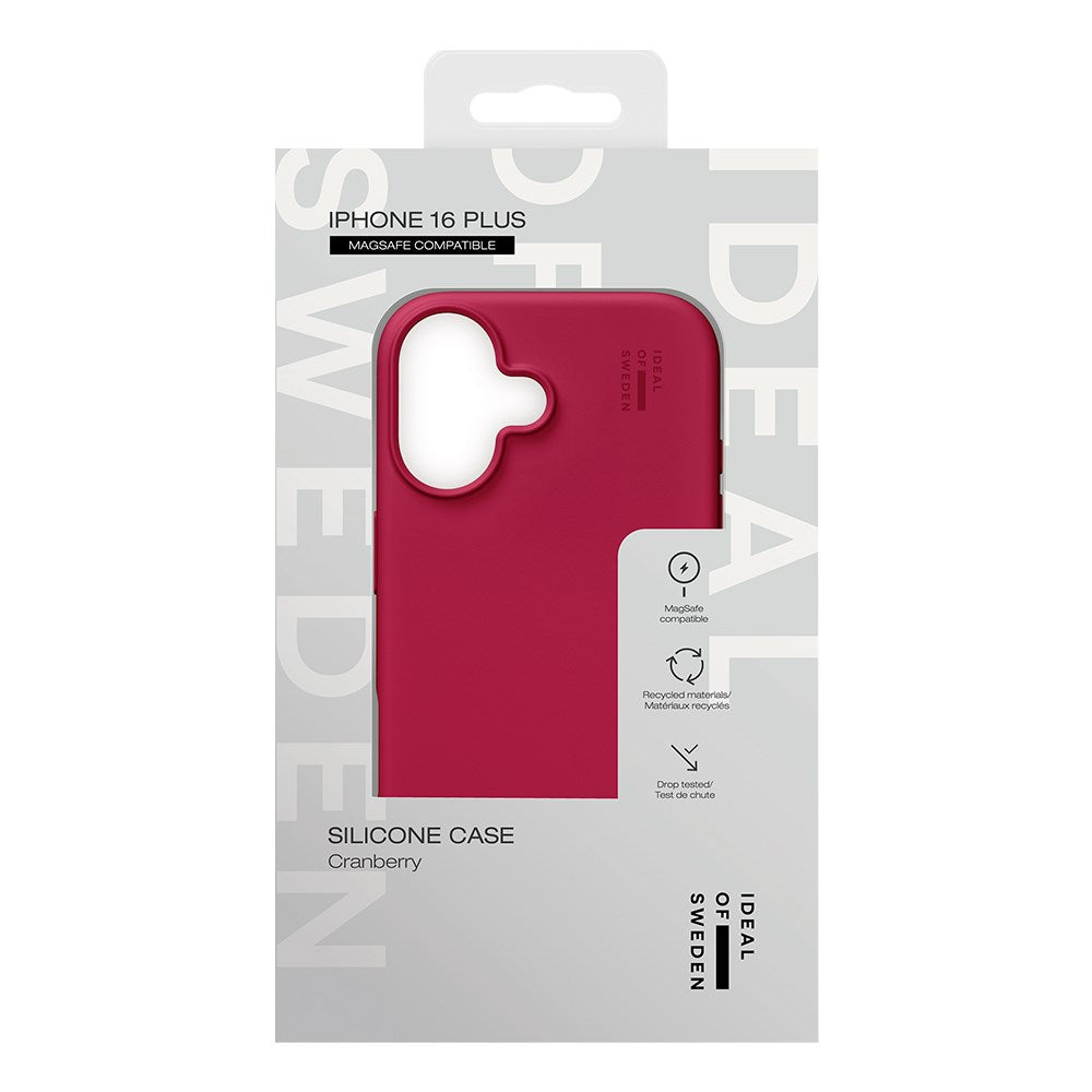 iDeal Of Sweden iPhone 16 Plus Silicone Case - MagSafe Compatible - Cranberry