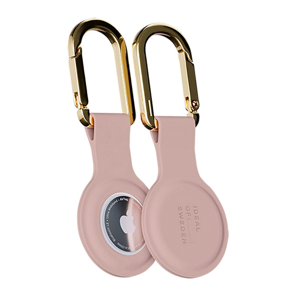 iDeal of Sweden Silicone AirTag Holder with Carabiner - Blush Pink