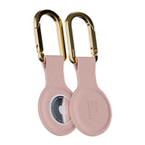 iDeal of Sweden Silicone AirTag Holder with Carabiner - Blush Pink