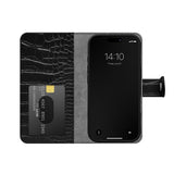 iDeal Of Sweden iPhone 16 Pro Magnet Wallet+ Case - Black Croco