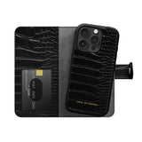 iDeal Of Sweden iPhone 16 Pro Magnet Wallet+ Case - Black Croco