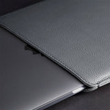 Woolnut Leather Sleeve for MacBook / Laptop 13" (315 x 220mm) - Grey