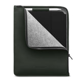 Woolnut Coated PU Leather Sleeve w. Zipper for iPad / Tablet (280 x 215mm) - Green