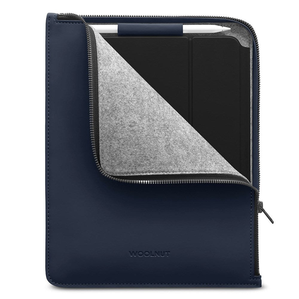 Woolnut PU Leather Folio Sleeve For iPad / Tablet (295 x 230mm) - Blue