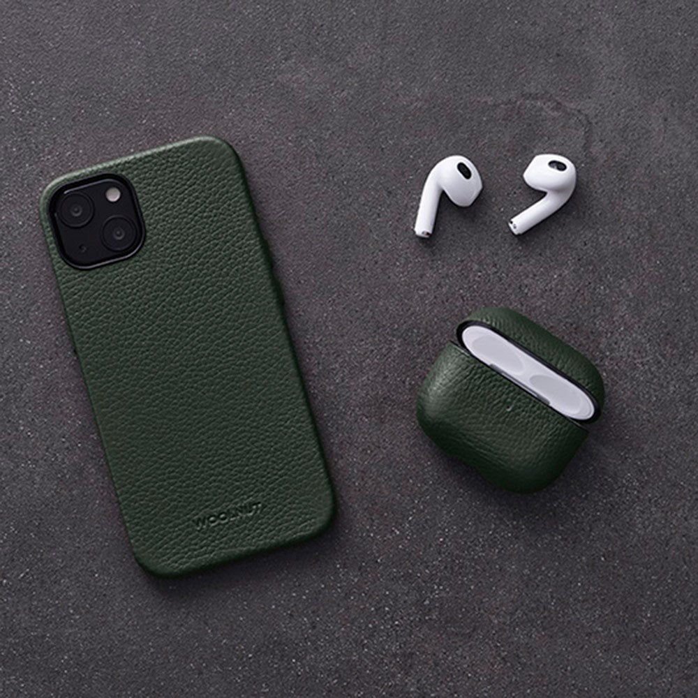 Woolnut AirPods (3rd gen.) Genuine Leather Case - Green