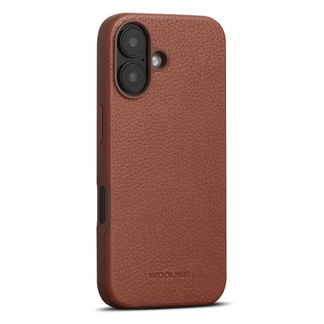 iPhone 16 WOOLNUT Full Grain Leather Case - MagSafe Compatible - Brown