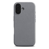 iPhone 16 WOOLNUT Full Grain Leather Case - MagSafe Compatible - Grey