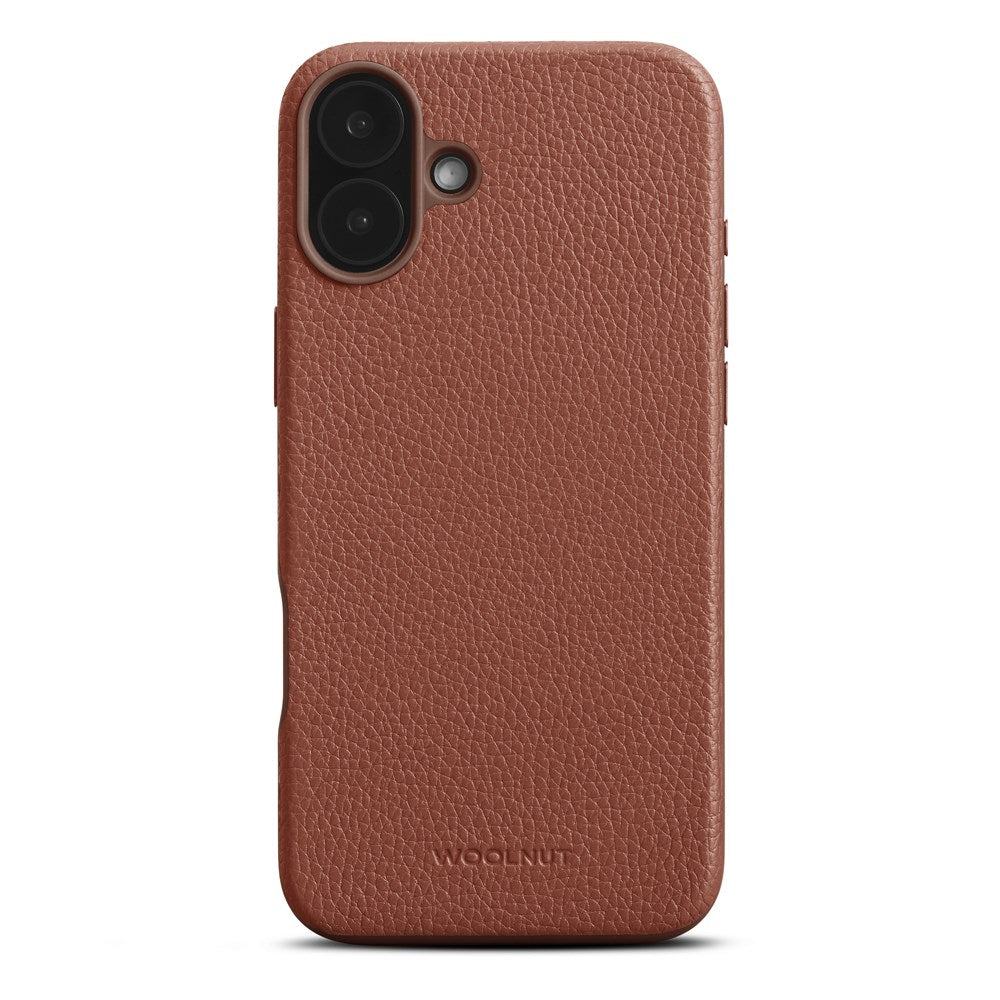 iPhone 16 Plus WOOLNUT Full Grain Leather Case - MagSafe Compatible - Brown