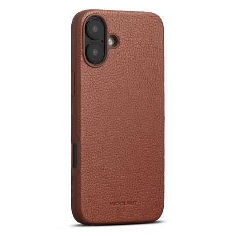 iPhone 16 Plus WOOLNUT Full Grain Leather Case - MagSafe Compatible - Brown