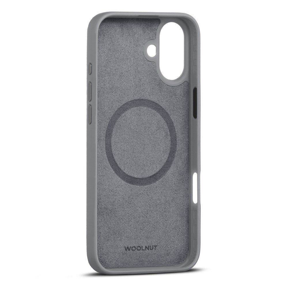 iPhone 16 Plus WOOLNUT Full Grain Leather Case - MagSafe Compatible - Grey