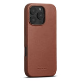 iPhone 16 Pro WOOLNUT Full Grain Leather Case - MagSafe Compatible - Brown