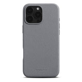 iPhone 16 Pro Max WOOLNUT Full Grain Leather Case - MagSafe Compatible - Grey