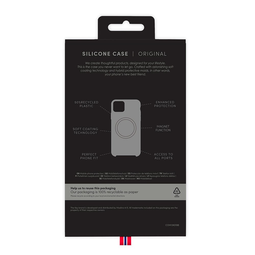 Samsung Galaxy S22 Ultra Key Magnetic Silicone Back Case - Antibacterial - Black