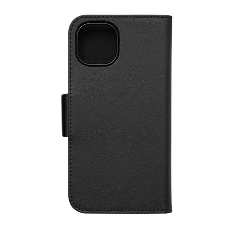 iPhone 14 Plus Key Nordfjord Slim Magnet Wallet PU Leather Flip Case - Black