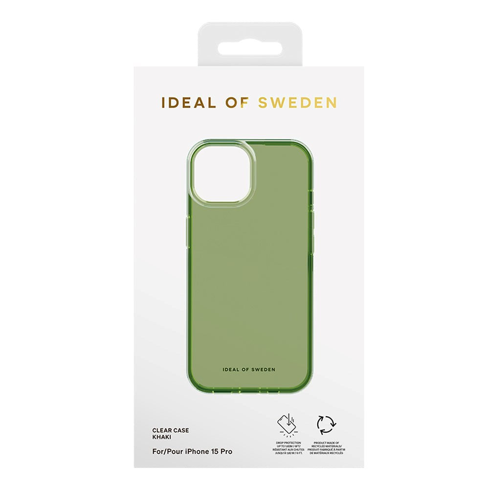 iPhone 15 iDeal Of Sweden Clear Case - Khaki