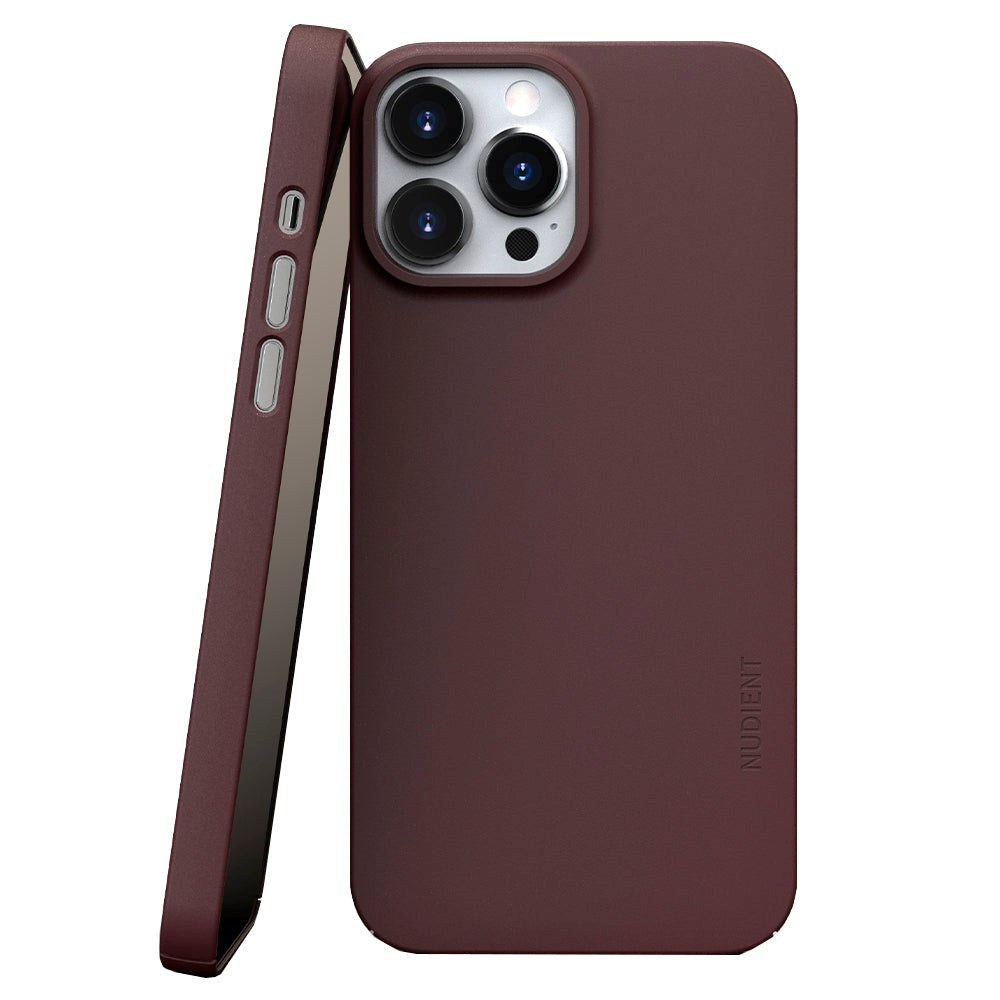 Nudient Thin Case V3 iPhone 13 Pro Max Case - Sangria Red