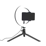 White Shark 1200lm Ring Light with Tripod & Mobile Holder - 20cm - Black