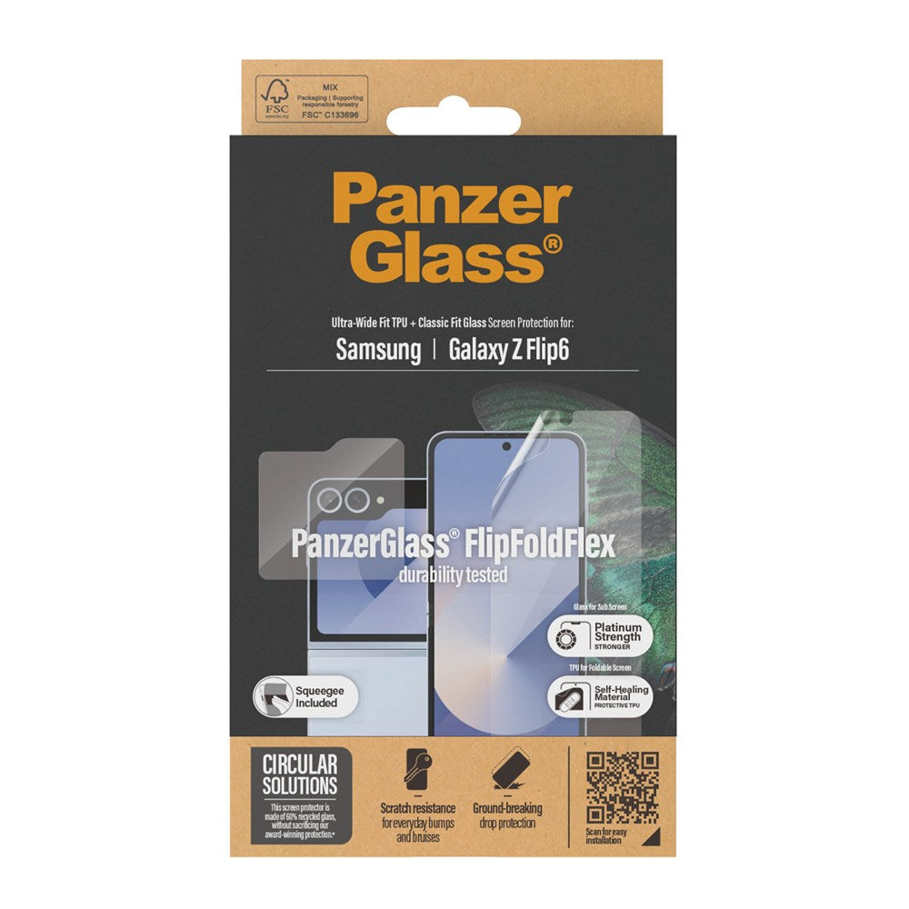 Samsung Galaxy Z Flip6 PanzerGlass FlipFoldFlex Screen Protector - Platinum Strength - Transparent