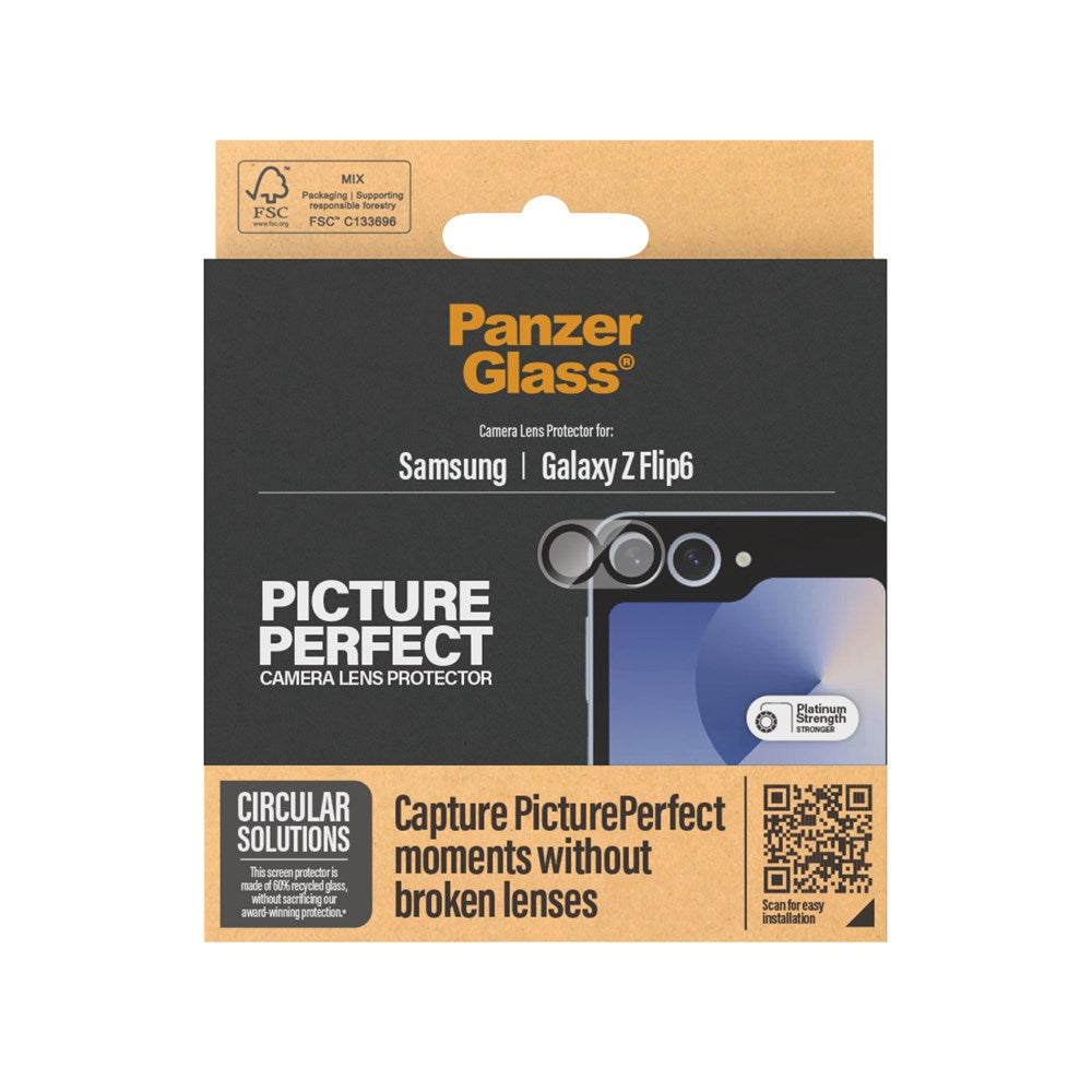 Samsung Galaxy Z Flip6 PanzerGlass PicturePerfect - Camera Protection - Platinum Strength - Transparent / Black